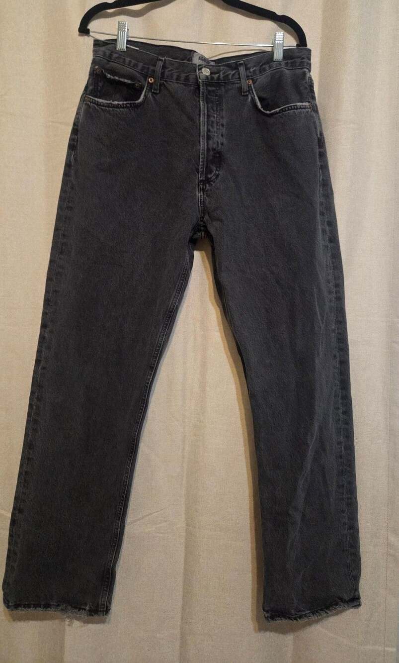 Agolde Straight Leg Jeans Black Vintage Wash Size 30
